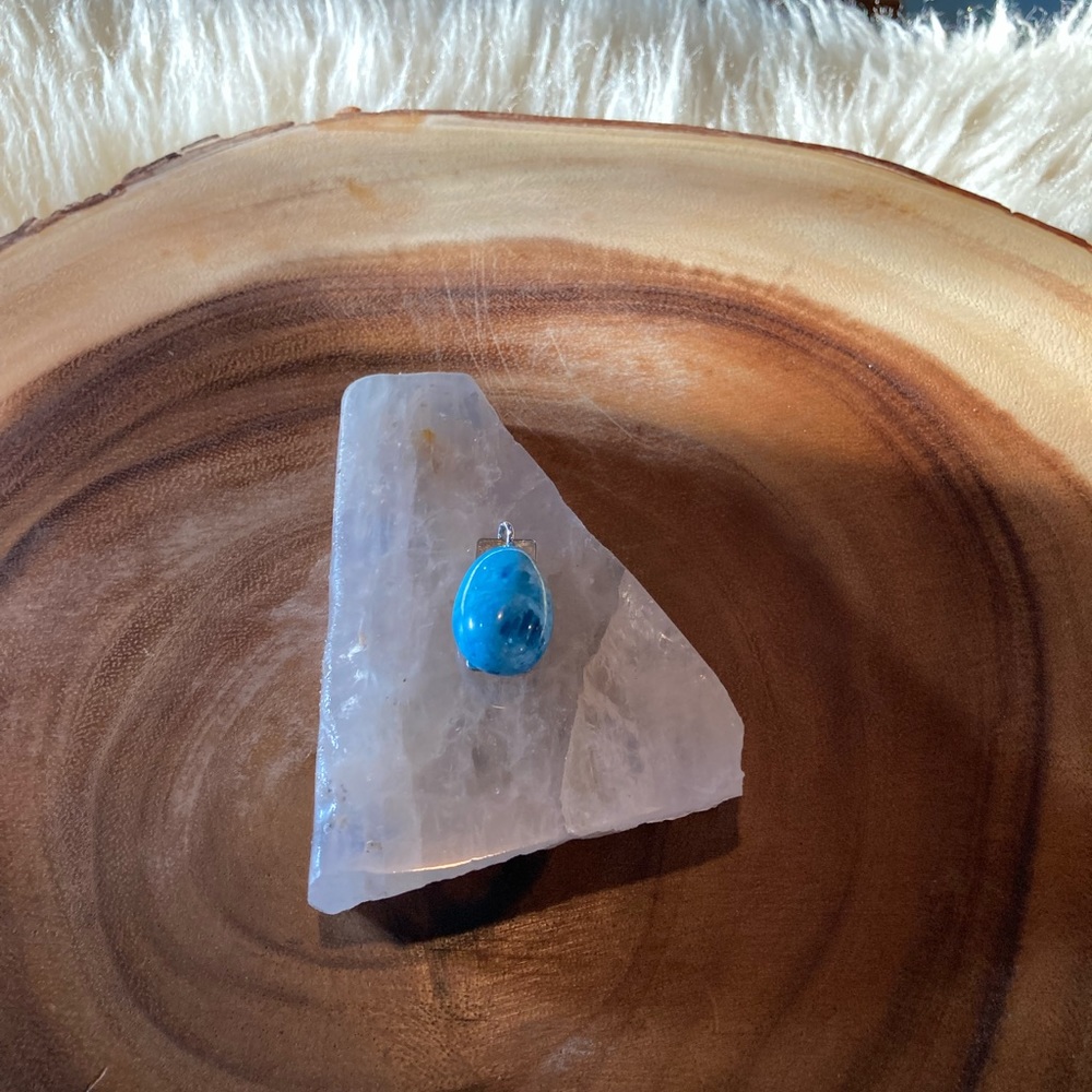 Blue Apatite Pendant